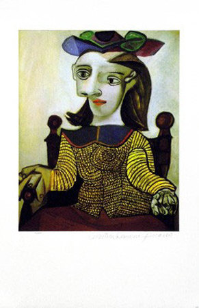 Seated Lady In Brown by Pablo Picasso Pricing Limited Edition Print image