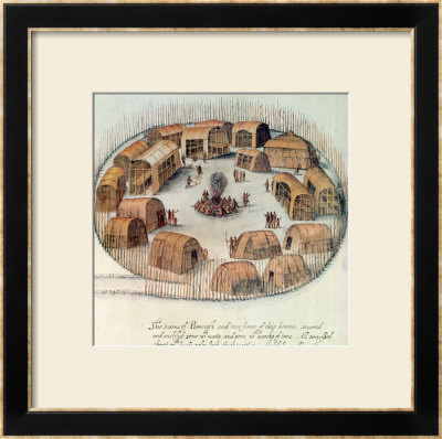 Indian Village Of Pomeiooc by John White Pricing Limited Edition Print image