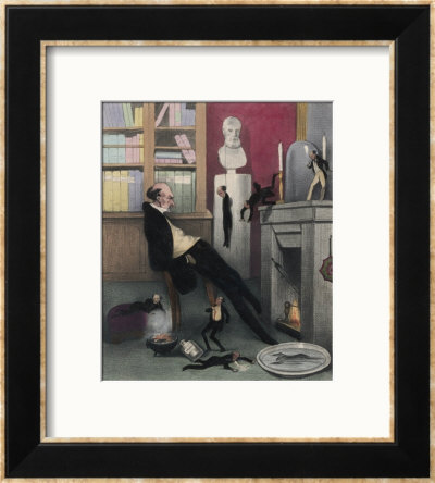 L'imagination, The Misanthrope Contemplates Various Ways In Which He Might Put An End To His Life by Honore Daumier Pricing Limited Edition Print image