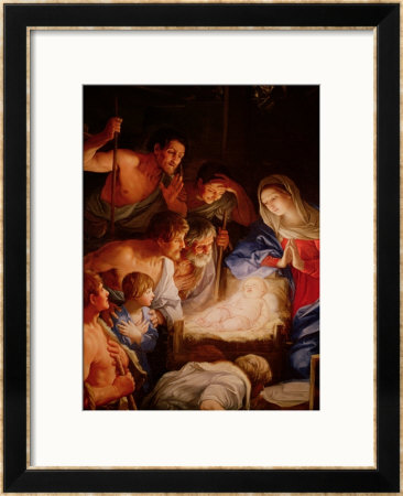The Adoration Of The Shepherds, Detail Of The Group Surrounding Jesus by Guido Reni Pricing Limited Edition Print image