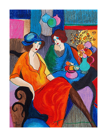 Chit Chat by Itzchak Tarkay Pricing Limited Edition Print image