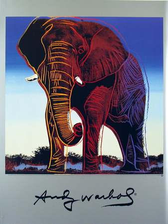 Endangered African Elephant by Andy Warhol Pricing Limited Edition Print image