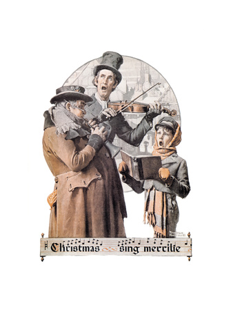 Christmas Carol by Norman Rockwell Pricing Limited Edition Print image