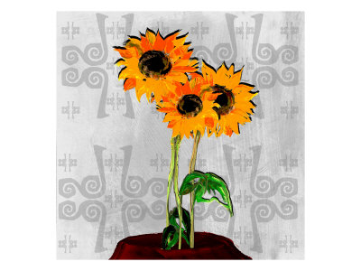 Three Sunflowers Iii by Miguel Paredes Pricing Limited Edition Print image