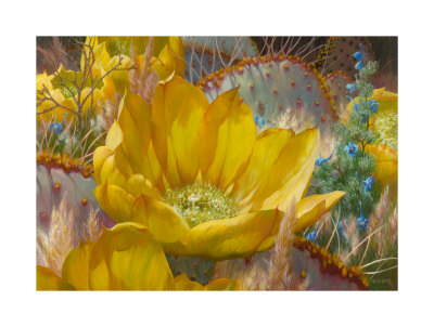 Larkspur And Prickly Pear by Elizabeth Horning Pricing Limited Edition Print image