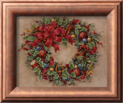 Tis The Season Wreath by Barbara Mock Pricing Limited Edition Print image