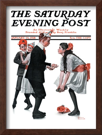 Pardon Me Saturday Evening Post Cover, January 26,1918 by Norman Rockwell Pricing Limited Edition Print image