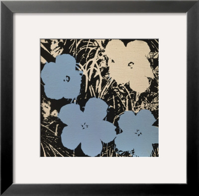 Flowers, C.1965 (3 Blue, 1 Ivory) by Andy Warhol Pricing Limited Edition Print image