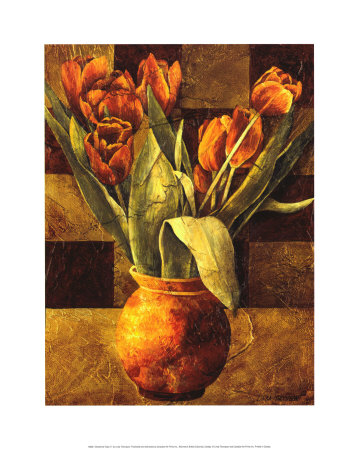 Checkered Tulips Ii by Linda Thompson Pricing Limited Edition Print image