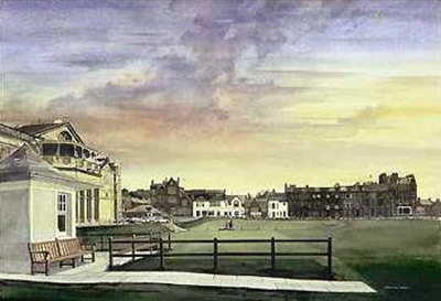 Sunset At Saint Andrews, Old Course by Kenneth Reed Pricing Limited Edition Print image