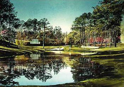 Redbud, 16Th Hole At Augusta by Kenneth Reed Pricing Limited Edition Print image
