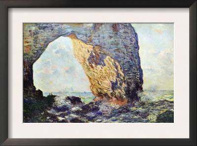 The Rocky Cliffs Of ?Retat (La Porte Man) by Claude Monet Pricing Limited Edition Print image