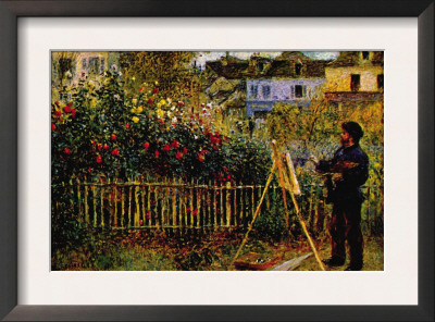 Monet Painting In His Garden In Argenteuil by Claude Monet Pricing Limited Edition Print image