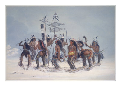 Snow-Shoe Dance by George Catlin Pricing Limited Edition Print image