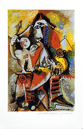 Child On Man's Lap by Pablo Picasso Pricing Limited Edition Print image