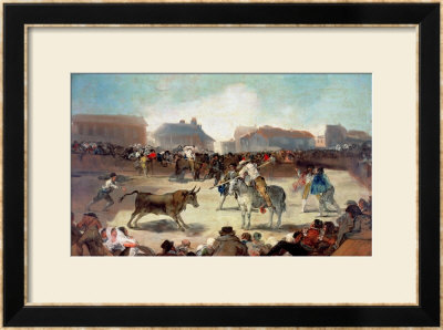 A Village Bullfight by Francisco De Goya Pricing Limited Edition Print image