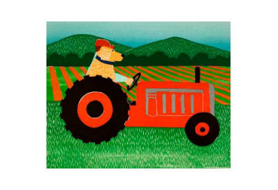 The Tractor by Stephen Huneck Pricing Limited Edition Print image