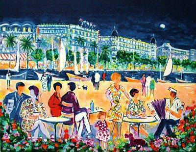 Soiree En Terrasse A Cannes by Jean-Claude Picot Pricing Limited Edition Print image