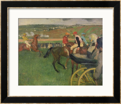 The Race Course, Amateur Jockeys Near A Carriage, Circa 1876-87 by Edgar Degas Pricing Limited Edition Print image