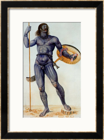 Pictish Man Holding A Shield by John White Pricing Limited Edition Print image
