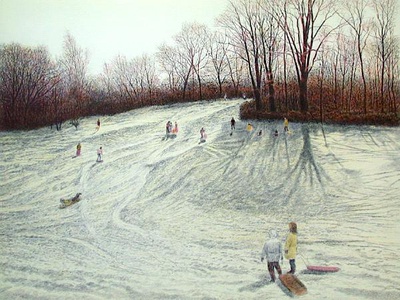 Winter, Sledding Ii by Harold Altman Pricing Limited Edition Print image
