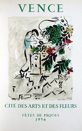 Af 1954 - Vence Cité Des Arts Et Des Fleurs by Marc Chagall Pricing Limited Edition Print image