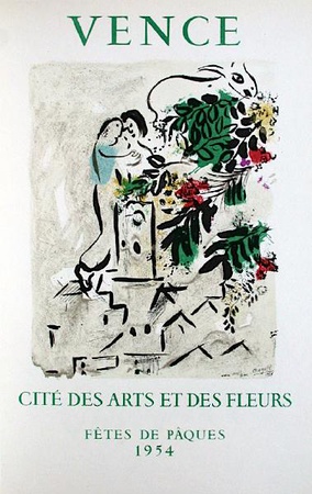Af 1954 - Vence Cite Des Arts Et Des Fleurs by Marc Chagall Pricing Limited Edition Print image