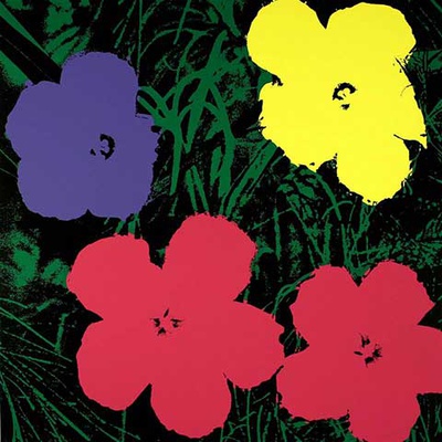 Blumen 73 Pink/Lila/Gelb by Andy Warhol Pricing Limited Edition Print image