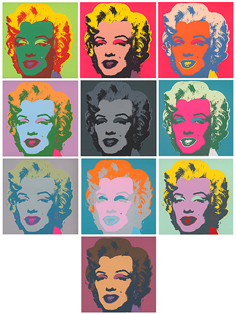 Marilyn Kopf Pink - Set Of 10 by Andy Warhol Pricing Limited Edition Print image