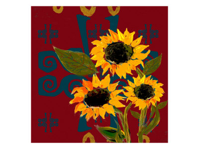 Three Sunflowers Vii by Miguel Paredes Pricing Limited Edition Print image