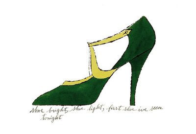 Shoe Bright, Shoe Light, First Shoe I've Seen Tonight, 1955 by Andy Warhol Pricing Limited Edition Print image