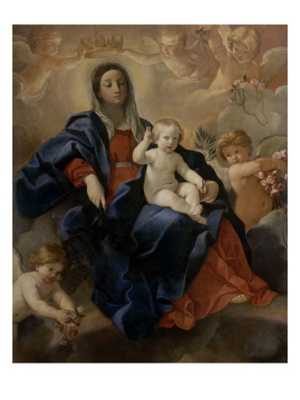 Vierge À L'enfant Entourée D'anges by Guido Reni Pricing Limited Edition Print image