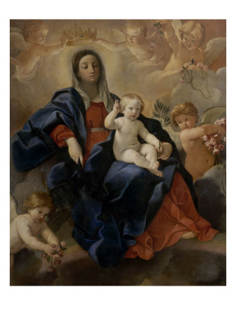 Vierge A L'enfant Entouree D'anges by Guido Reni Pricing Limited Edition Print image