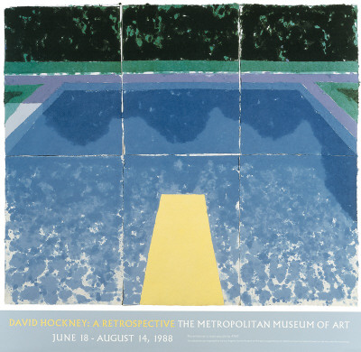 Day Pool With 3 Blues by David Hockney Pricing Limited Edition Print image