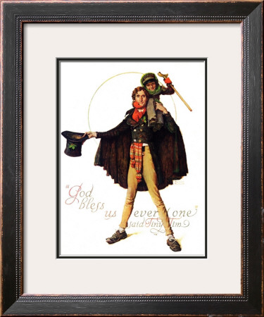 Tiny Tim Or God Bless Us Everyone, December 15,1934 by Norman Rockwell Pricing Limited Edition Print image