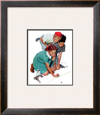 Marble Champion Or Marbles Champ, September 2,1939 by Norman Rockwell Pricing Limited Edition Print image
