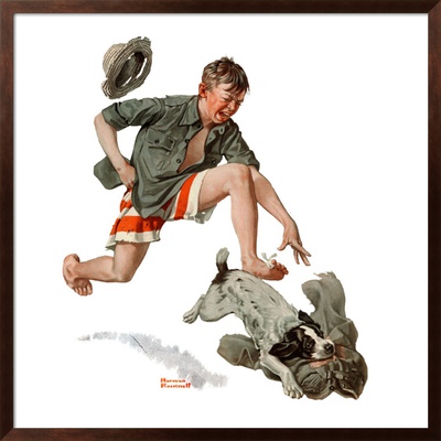 Runaway Pants, August 9,1919 by Norman Rockwell Pricing Limited Edition Print image