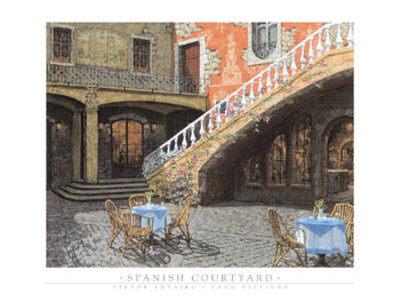 Spanish Courtyard by Viktor Shvaiko Pricing Limited Edition Print image
