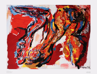 Woman And Ostrich by Karel Appel Pricing Limited Edition Print image