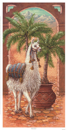 White Llama I by Janet Kruskamp Pricing Limited Edition Print image
