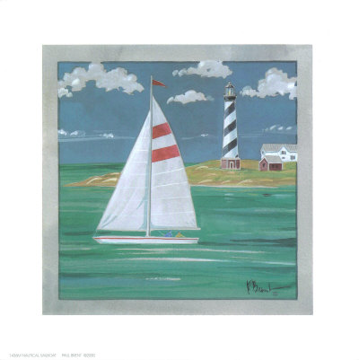 Nautical Sailboat by Paul Brent Pricing Limited Edition Print image