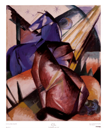 Two Horses by Franz Marc Pricing Limited Edition Print image