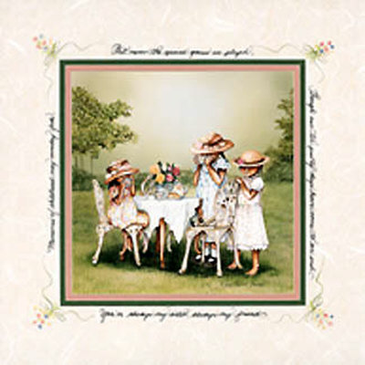 Tea Party Ethnic by Gay Talbott Boassy Pricing Limited Edition Print image