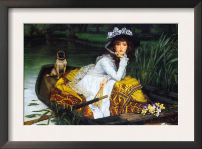 A Young Woman In A Boat by James Tissot Pricing Limited Edition Print image