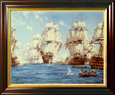 The Battle Of Trafalgar by Montague Dawson Pricing Limited Edition Print image