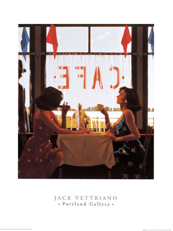Cafe Days by Jack Vettriano Pricing Limited Edition Print image