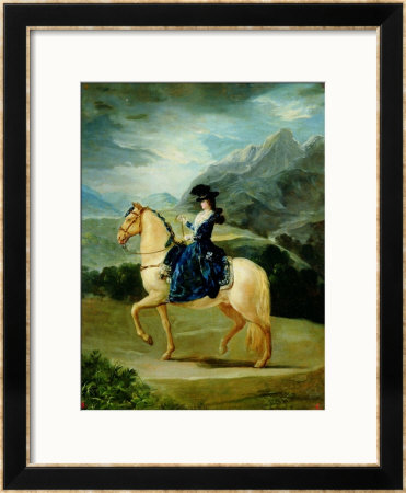 Portrait Of Maria Teresa De Vallabriga, The Condesa De Chinchon's Mother On Horseback, 1783 by Francisco De Goya Pricing Limited Edition Print image
