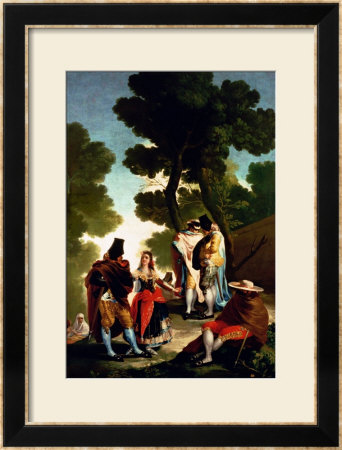 A Maja And Gallants, 1777 by Francisco De Goya Pricing Limited Edition Print image