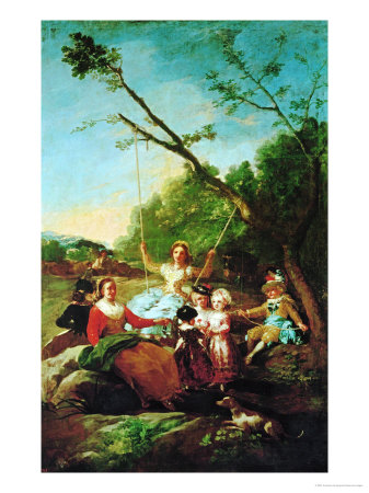 The Swing, Cartoon For A Tapestry, 1777-1778 by Francisco De Goya Pricing Limited Edition Print image