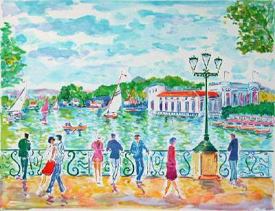 Le Lac D'enghien by Jean-Claude Picot Pricing Limited Edition Print image